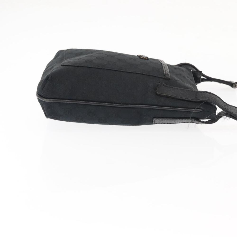 GUCCI GG Canvas Shoulder Bag Black Silver - Picture 4 of 13